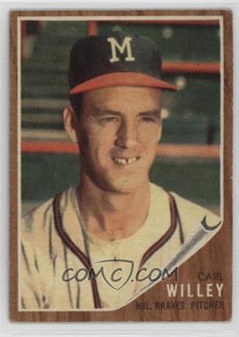 1962 Topps - [Base] #174.2 - Carl Willey (Wearing Hat, Green Tint)