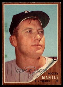 1962 Topps - [Base] #200 - Mickey Mantle [VG]