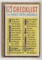 Checklist - 1st Series (121 - 176 on Back) [COMC RCR Poor]