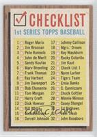 Checklist - 1st Series (33 - 88 on Back) [Noted]