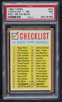 Checklist - 1st Series (33 - 88 on Back) [PSA 7 NM]