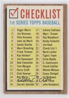 Checklist - 1st Series (33 - 88 on Back)