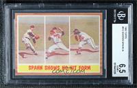 Spahn Shows No-Hit Form (Warren Spahn) [BGS 6.5 EX‑MT+]