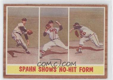 1962 Topps - [Base] #312 - Spahn Shows No-Hit Form (Warren Spahn)