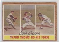 Spahn Shows No-Hit Form (Warren Spahn) [COMC RCR Poor]