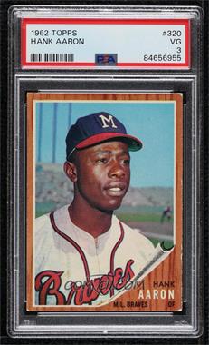 1962 Topps - [Base] #320 - Hank Aaron [PSA 3 VG]