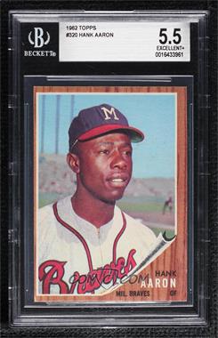 1962 Topps - [Base] #320 - Hank Aaron [BGS 5.5 EXCELLENT+]