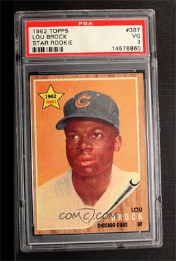 1962 Topps - [Base] #387 - Lou Brock [PSA 3 VG]