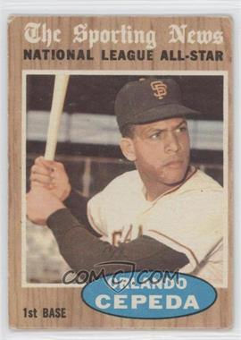 1962 Topps - [Base] #390 - Orlando Cepeda (All-Star) [Good to VG‑EX]