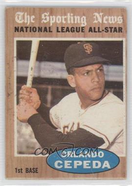 1962 Topps - [Base] #390 - Orlando Cepeda (All-Star) [Poor to Fair]