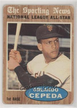 1962 Topps - [Base] #390 - Orlando Cepeda (All-Star) [Poor to Fair]