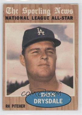 1962 Topps - [Base] #398 - Don Drysdale (All-Star)