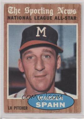 1962 Topps - [Base] #399 - Warren Spahn (All-Star)