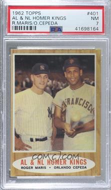 1962 Topps - [Base] #401 - Roger Maris, Orlando Cepeda [PSA 7 NM]