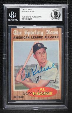 1962 Topps - [Base] #470 - Al Kaline (All-Star) [BAS BGS Authentic]