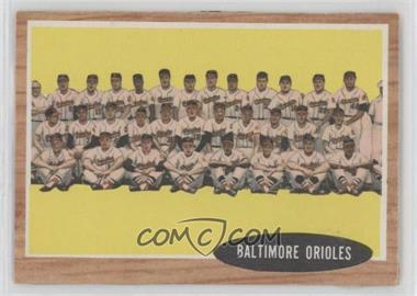 1962 Topps - [Base] #476 - Baltimore Orioles Team [COMC RCR Poor]