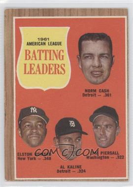 1962 Topps - [Base] #51 - League Leaders - Norm Cash, Elston Howard, Al Kaline, Jim Piersall [Noted]