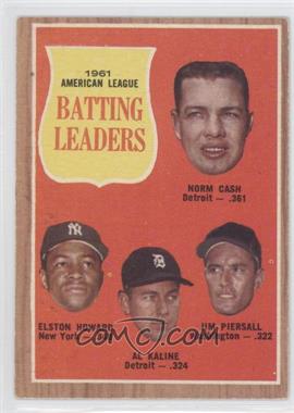 1962 Topps - [Base] #51 - League Leaders - Norm Cash, Elston Howard, Al Kaline, Jim Piersall [Good to VG‑EX]