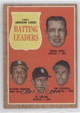 1962 Topps - [Base] #51 - League Leaders - Norm Cash, Elston Howard, Al Kaline, Jim Piersall [Noted]