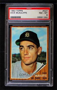 1962 Topps - [Base] #527 - High # - Dick McAuliffe [PSA 8 NM‑MT]