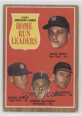 1962 Topps - [Base] #53 - League Leaders - Roger Maris, Mickey Mantle, Harmon Killebrew, Jim Gentile [Good to VG‑EX]