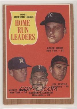 1962 Topps - [Base] #53 - League Leaders - Roger Maris, Mickey Mantle, Harmon Killebrew, Jim Gentile [Good to VG‑EX]