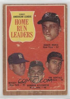 1962 Topps - [Base] #53 - League Leaders - Roger Maris, Mickey Mantle, Harmon Killebrew, Jim Gentile [Good to VG‑EX]