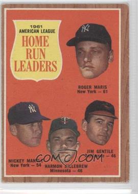 1962 Topps - [Base] #53 - League Leaders - Roger Maris, Mickey Mantle, Harmon Killebrew, Jim Gentile [Good to VG‑EX]