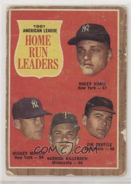1962 Topps - [Base] #53 - League Leaders - Roger Maris, Mickey Mantle, Harmon Killebrew, Jim Gentile [Poor to Fair]