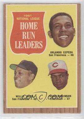 1962 Topps - [Base] #54 - League Leaders - Orlando Cepeda, Willie Mays, Frank Robinson [Noted]