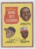 League Leaders - Orlando Cepeda, Willie Mays, Frank Robinson