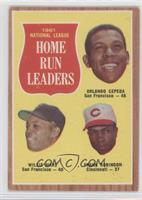 League Leaders - Orlando Cepeda, Willie Mays, Frank Robinson [Noted]