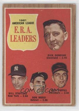 1962 Topps - [Base] #55 - League Leaders - Dick Donovan, Bill Stafford, Don Mossi, Milt Pappas [Good to VG‑EX]