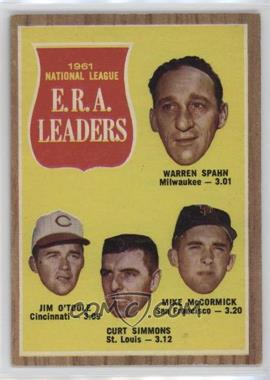 1962 Topps - [Base] #56 - League Leaders - Warren Spahn, Jim O'Toole, Curt Simmons, Mike McCormick