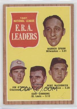 1962 Topps - [Base] #56 - League Leaders - Warren Spahn, Jim O'Toole, Curt Simmons, Mike McCormick