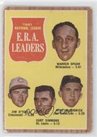 League Leaders - Warren Spahn, Jim O'Toole, Curt Simmons, Mike McCormick [Good&…