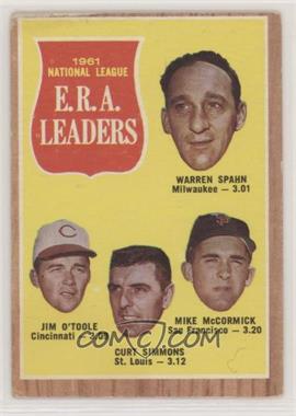 1962 Topps - [Base] #56 - League Leaders - Warren Spahn, Jim O'Toole, Curt Simmons, Mike McCormick