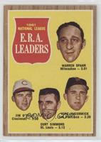 League Leaders - Warren Spahn, Jim O'Toole, Curt Simmons, Mike McCormick