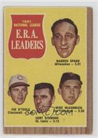 League Leaders - Warren Spahn, Jim O'Toole, Curt Simmons, Mike McCormick [Good&…