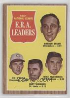 League Leaders - Warren Spahn, Jim O'Toole, Curt Simmons, Mike McCormick [COMC&…