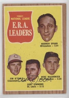 1962 Topps - [Base] #56 - League Leaders - Warren Spahn, Jim O'Toole, Curt Simmons, Mike McCormick