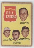 League Leaders - Warren Spahn, Jim O'Toole, Curt Simmons, Mike McCormick [Good&…