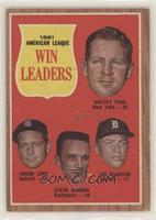 League Leaders - Whitey Ford, Frank Lary, Steve Barber, Jim Bunning [Poor …