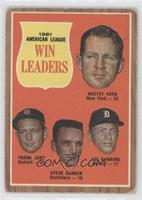 League Leaders - Whitey Ford, Frank Lary, Steve Barber, Jim Bunning [Good …