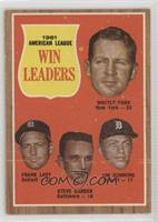 League Leaders - Whitey Ford, Frank Lary, Steve Barber, Jim Bunning