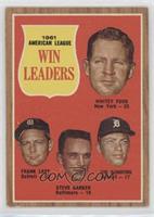 League Leaders - Whitey Ford, Frank Lary, Steve Barber, Jim Bunning