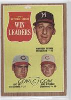 League Leaders - Warren Spahn, Joey Jay, Jim O'Toole [Noted]