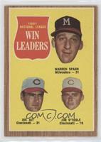 League Leaders - Warren Spahn, Joey Jay, Jim O'Toole