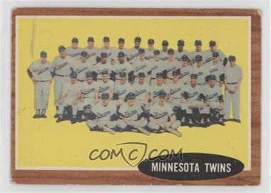 1962 Topps - [Base] #584 - High # - Minnesota Twins Team [Poor to Fair]