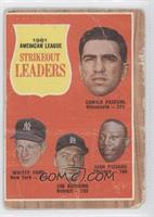 League Leaders - Camilo Pascual, Whitey Ford, Jim Bunning, Juan Pizarro [Noted]